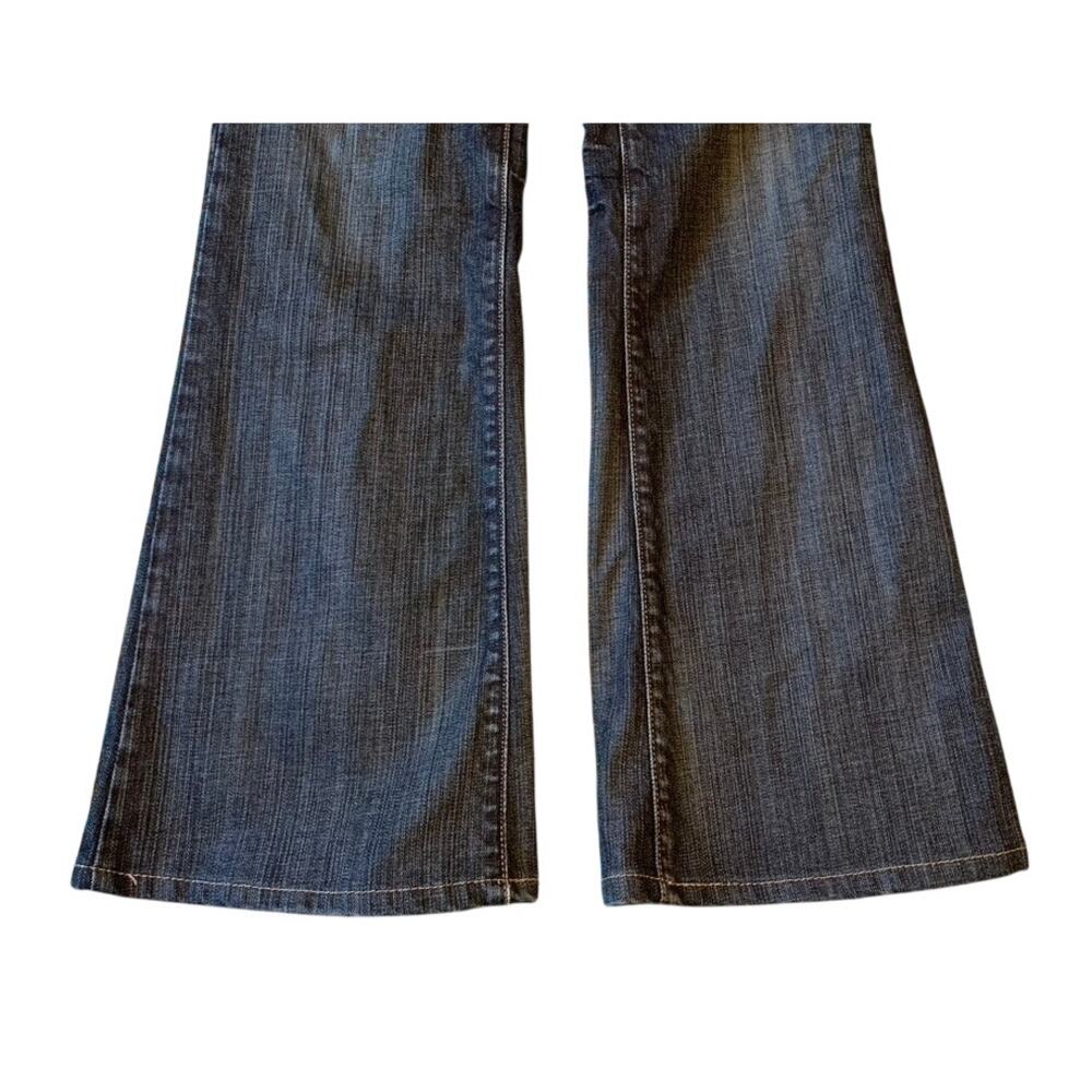 David Kahn Jeans Women Size 29 Nikki Wide Leg 30x32 Blue Bootcut Med Wash - Picture 9 of 12